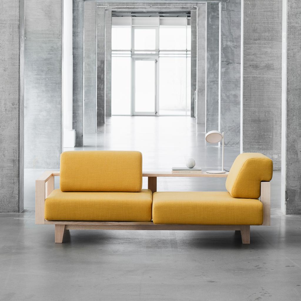 wood sofa softline yellow jakob schenk