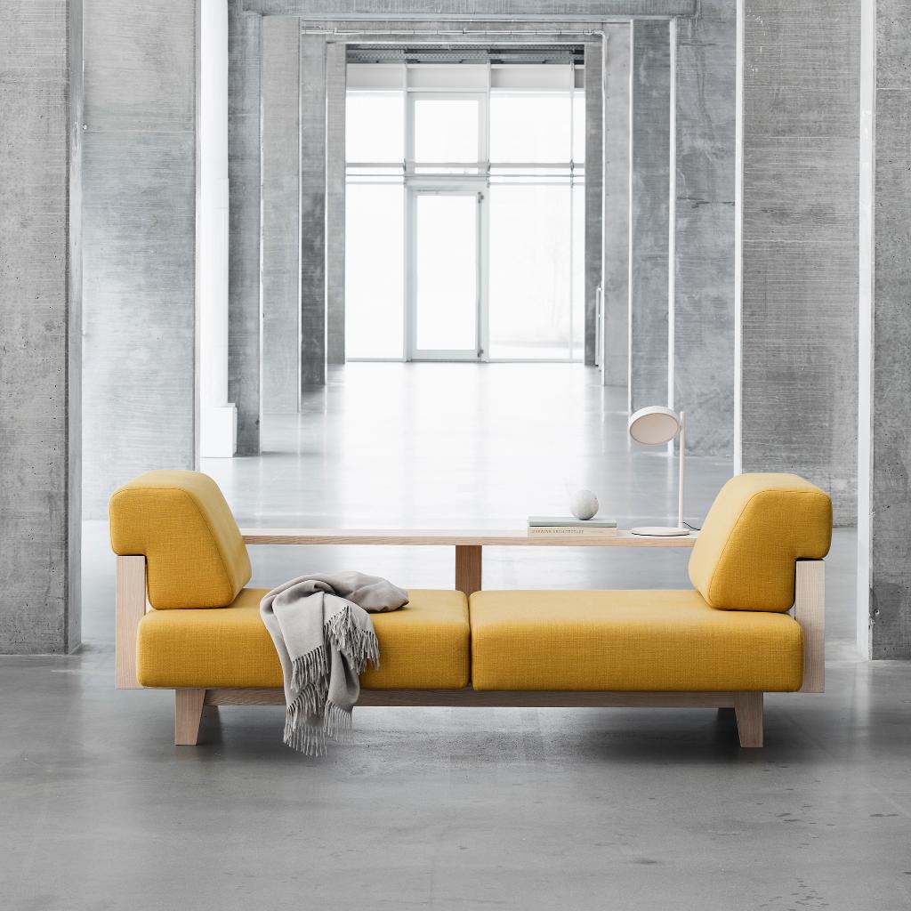 wood sofa softline yellow jakob schenk
